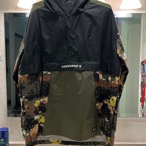 Converse Windbreaker Jacket w Floral/Palm tree design